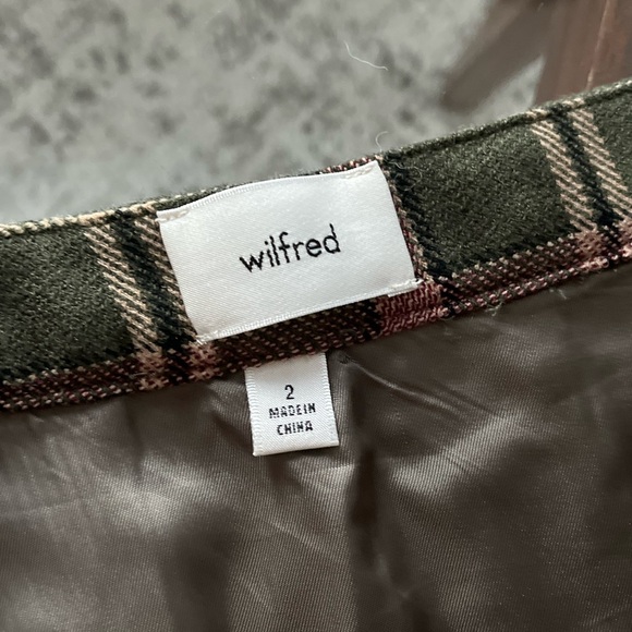 BNWT Aritzia Wilfred Juliet Plaid High Rise Mini Formal Casual Pleated Skirt Sz2 - Picture 9 of 11